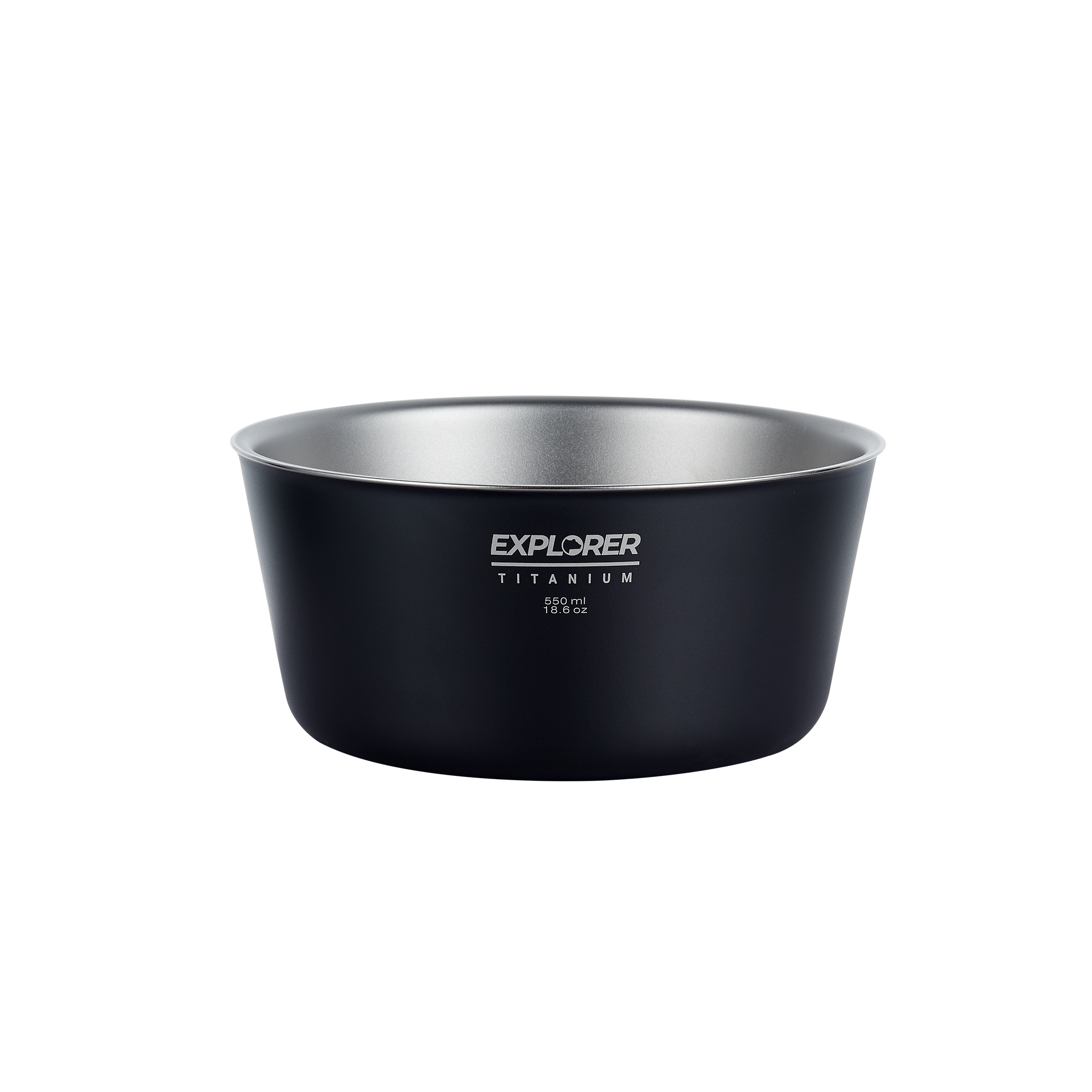 Explorer Bear Black Titanium 550ml Double-Wall Bowl