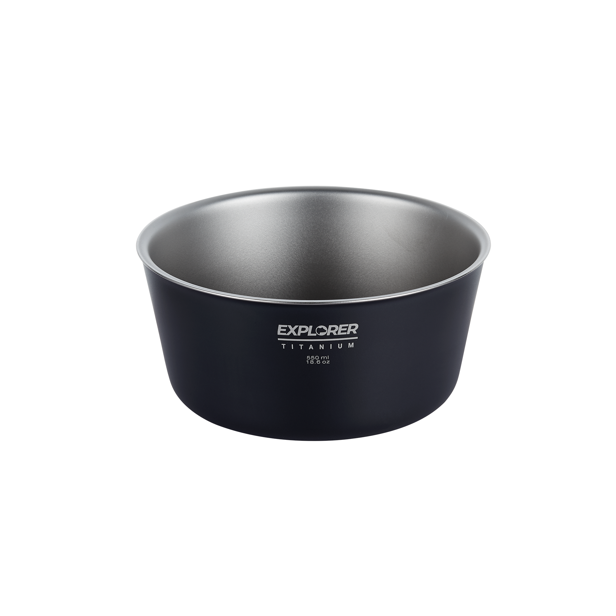 Explorer Bear Black Titanium 550ml Double-Wall Bowl