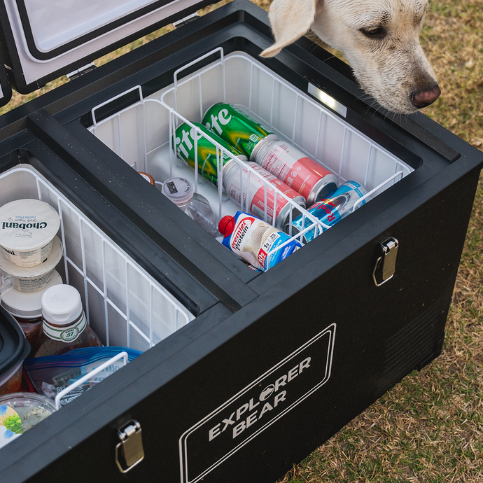 Explorer Bear EX75DB/EX75DW 75L 12/24V Dual Zone Refrigerator/Freezer