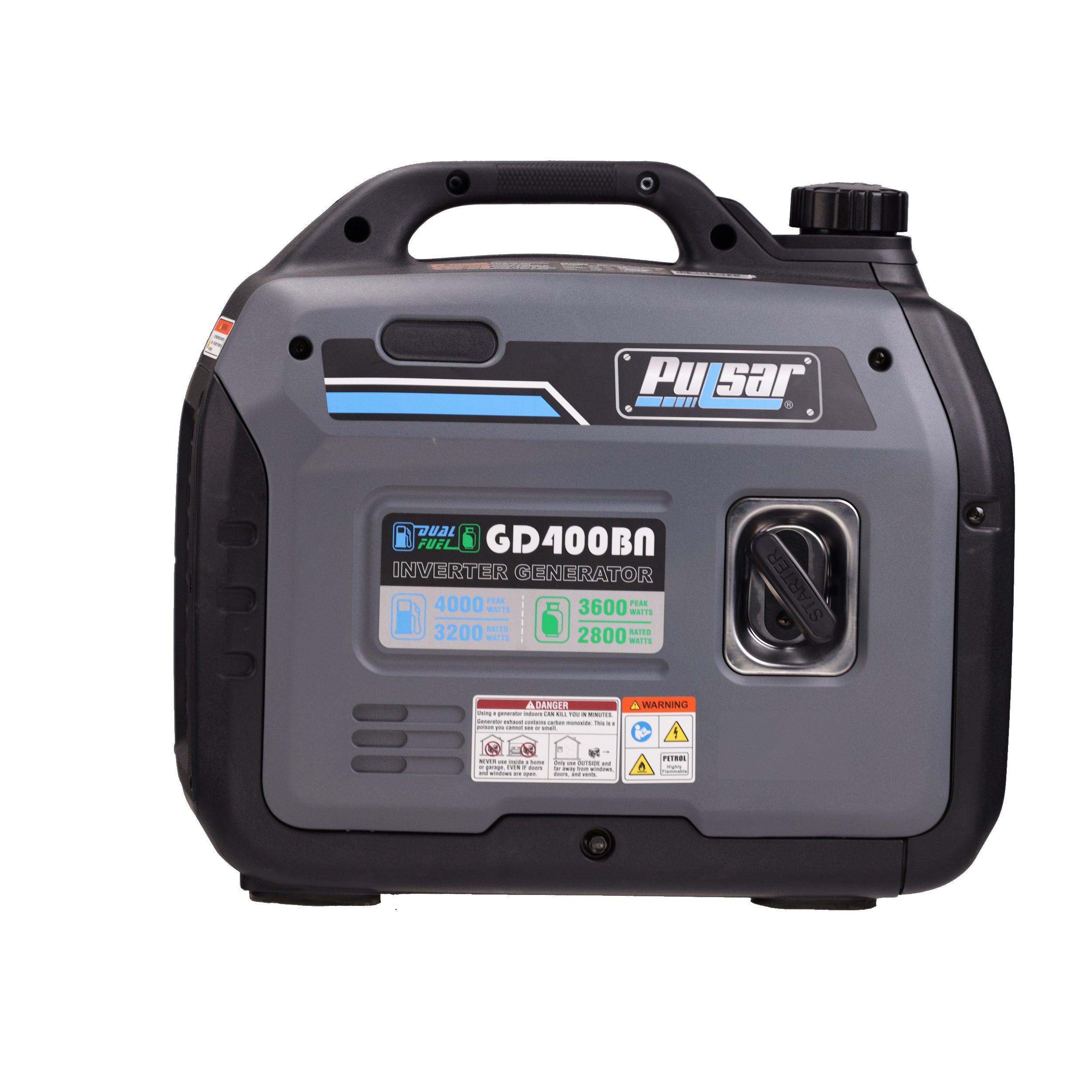 Pulsar 4000W Portable super-quiet Dual Fuel & Parallel Capability Generator GD400BN